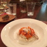 クネル - イカ パプリカソース リゾット