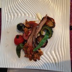 2016年6月：ランチコース(\2800+税)…相方が頼んだニュージーランド産の子羊のロースト(別途+\1200)