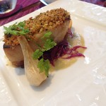 2016年6月：ランチコース(\2800+税)…底にザワークラウトやジャガイモのローストがしかれていました