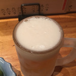姫すし - 中生グラスが、凍っています。