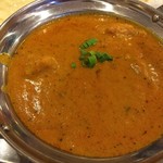 ラズマハル - 201605 クリスナ ★ランチ（680円）★チキンカレー 激辛　※他、ドリンク、サラダが付きます。ナン・ライスは、何れか1品 お代わり無料です。