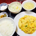 龍盛菜館 - 定食A　かに玉炒め