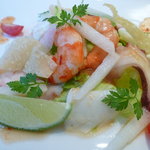 レストランあしや竹園 - シーフードサラダ仕立て　タイ風スウィートチリドレッシング