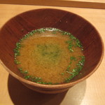 すし家 - 岩ノリのお味噌汁