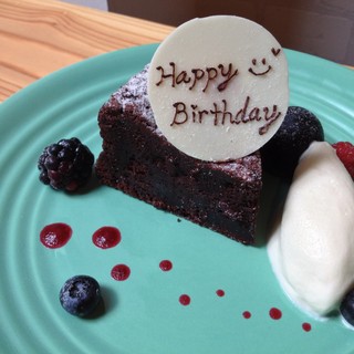 オーダーケーキ＆メッセージプレート