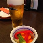 産直鮮魚と日本酒 Uo魚 - 生ビール(エクストラゴールド)は18:30まで290円也。