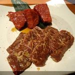 松庵 - 和牛上ハラミ、名物上ロース