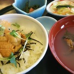 Isoryouri Shibatei - ミニうに丼といちご煮セット