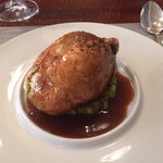 ラトリエ・ド・ギニョール・エ・マデロン - （2016・7・19）ランチ　鶉ローストファルス・空豆のリゾット