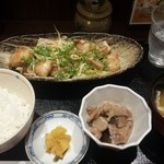 Kyuushuu Hakata Ryourimotsunabe Sachi - 牛ホルモン味噌炒め定食1,180円