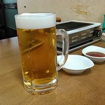 Daishouen - 生ビールを（大と中の間くらいのジョッキーです。）