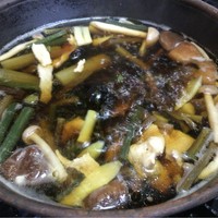 出羽屋 - 山菜鍋アップ