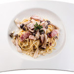 Mushroom and Smoked Bacon Cream Pasta