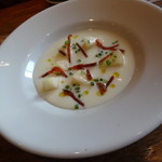 ヴィシソワーズ　桃とチョリソー