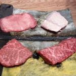 Yakiniku Sudou - 塩焼き各種　タン元、ランプ、ハラミ、天草大王