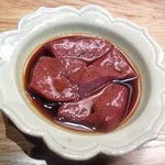 Yakiniku Sudou - レバーは鉄鍋でレアな状態で頂ます！　美味い！