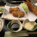 美はる - ヒレ&海老フライ定食(*^_^*)