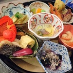 日本料理・天ぷら なにわ橘 - 【口取り】、【小鉢】、【煮物】。(2016.7月)