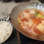 日本料理・天ぷら なにわ橘 - 【小　鍋】のトマト鍋。
      (2016.7月)