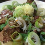 カミヤ - レバー素焼。俄然飲みスイッチ入る。