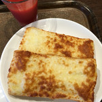 カフェチャオプレッソ - チーズトースト（単品200円、セットで100円）