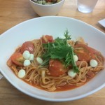 デリシャストマトファームカフェ - モッツァレラチーズのトマトソースパスタ♪