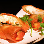 座笑 - エビとクリームチーズの揚げ春巻き