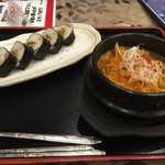 レストラン京泉 - ユッケジャンチゲハーフ&ハーフキンパ