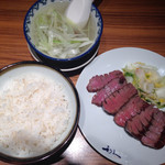 Gyuutan Sumibiyaki Rikyuu - 牛タン「極」定食  3枚。