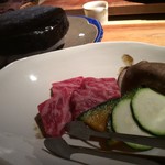 てしま旅館 - 高森牛サーロインの石焼