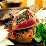 熟成魚と日本酒と藁焼き 中権丸 - 鰆の塩タタキ‼︎サッパリですが〜塩辛い。