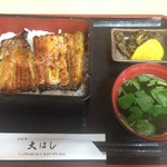 大はし - 2016年6月：上うな重定食(\2500)と肝吸い(\100)