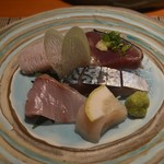 魚菜 基 - 刺し身 2016年6月：7,000円のコース