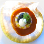 La Chevre d’Or - Italian king prawns,
            