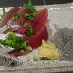 寿司 さいしょ - お刺身
      （宮城産カツオ、静岡御前崎産生シラス、厚岸産イワシ）