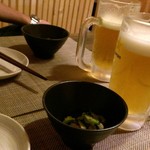 酒処 一 - 先ずはビールで喉を湿らせて・・