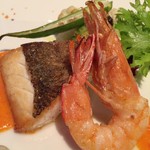 エノテカピッツェリア 神楽坂スタジオーネ - お魚料理：鯛&エビ【2016.07】
