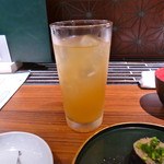 Nikuwashokutosobahonegishi - 蕎麦ハイ（４８０円）蕎麦茶味です。爽やかでほんのり甘くて美味しい！