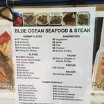 Blue Ocean Seafood & Steak - メニュー①【平成28年6月30日撮影】