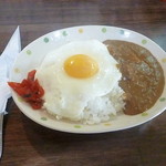 六味庵 - 半カレー(目玉トッピング)2016.7月