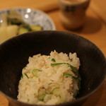 いしづか - ○　鯛のカマの炊き込みご飯