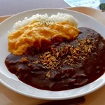 丘珠キッチン - ふわとろオムカレー；丘珠カレー+オム．オムが中々好いカンジ(^^)v @2016/07/23