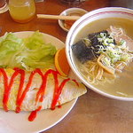 中華料理 千里 - ラーメン・オムライスセット♪