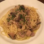 Torattoria Ajiago - 塩漬け豚とキノコのスパゲティー