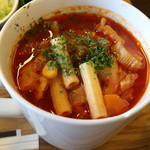 のうえんカフェ - 具だくさんを突き抜けてるミネストローネは+100円で