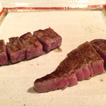 ぬーじ - テンダーロイン(25g)とサーロイン(25g)