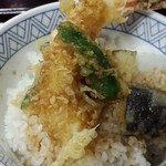 萬寿庵 - 天丼アップ。