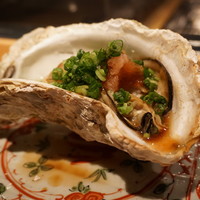 殻付き焼き牡蠣 ポン酢醤油