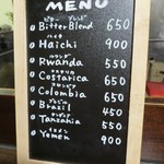 COFFEE BEANS & COOKING Co lab. - メニュー表ができてました