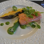 アキヒサ ハンダ - 日高産”トキシラズ”東神楽産”ネギ”ソース